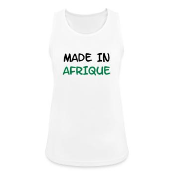 Made in AFRICA! - Women's Breathable Tank Top - white - Front - Zoe (177cm)