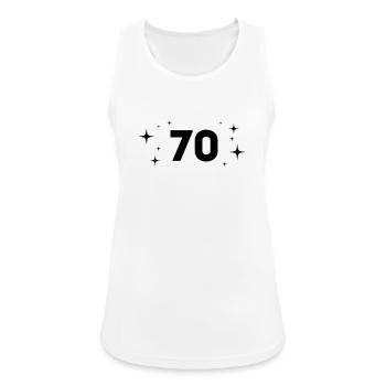 70. Geburtstag 70 Jahre - Frauen Tank Top atmungsaktiv - Weiß - Vorne - Zoe (177cm)