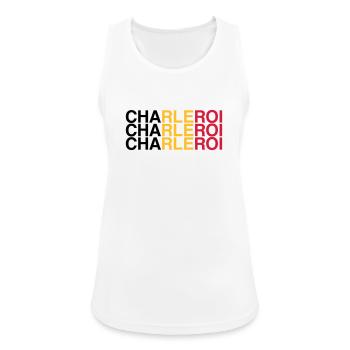 CHARLEROI Belgium Belgium Flag - Women's Breathable Tank Top - white - Front - Zoe (177cm)