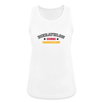 Bierathlon Trainingscamp | Beer | Bier - Women's Breathable Tank Top - white - Front - Zoe (177cm)