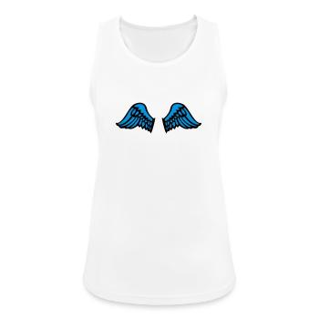 wings - Frauen Tank Top atmungsaktiv - Weiß - Vorne - Zoe (177cm)