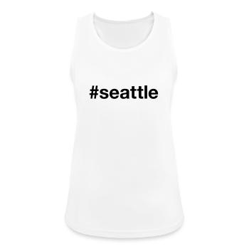 SEATTLE Hashtag Grunge - Débardeur respirant Femme - blanc - Devant - Zoe (177cm)