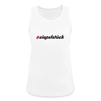 Einzelstück - Frauen Tank Top atmungsaktiv - Weiß - Vorne - Zoe (177cm)