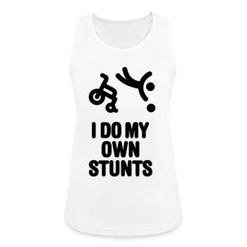 Je suis mon own stunts drôle baskets en fauteuil roulant - Débardeur respirant Femme - blanc - Devant - Zoe (177cm)