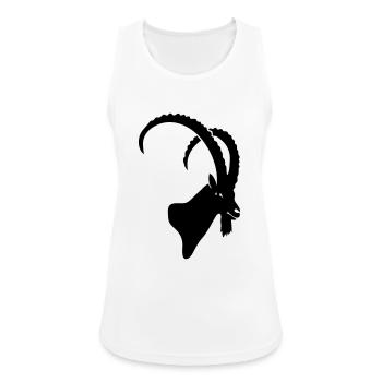 steinbock kopf alpen allgäu bayern tirol alpstyle - Frauen Tank Top atmungsaktiv - Weiß - Vorne - Zoe (177cm)