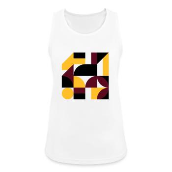 Colorful abstract geometric bauhaus background - Frauen Tank Top atmungsaktiv - Weiß - Vorne - Zoe (177cm)