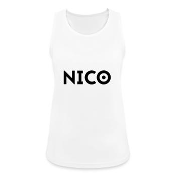 First name Nico - Women's Breathable Tank Top - white - Front - Zoe (177cm)