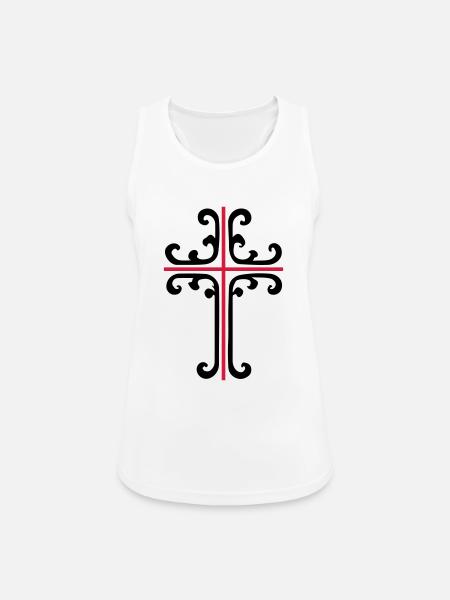 Kreuz Ornament - Frauen Tank Top atmungsaktiv - Weiß