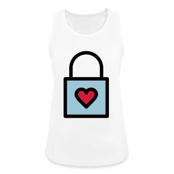 Padlock, love lock - Women's Breathable Tank Top - white - Front - Zoe (177cm)