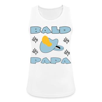 BALD PAPA - Débardeur respirant Femme - blanc - Devant - Zoe (177cm)