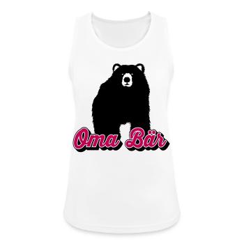 Oma Bär Beste Omi Großmutter | Farben änderbar - Frauen Tank Top atmungsaktiv - Weiß - Vorne - Zoe (177cm)
