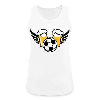 Football Party 2 liters of beer 01 3c - Women's Breathable Tank Top - white - Front - Zoe (177cm)