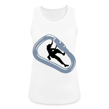 Climbing woman & Carabiner - Débardeur respirant Femme - blanc - Devant - Zoe (177cm)
