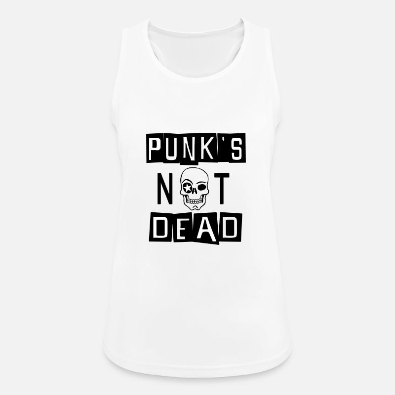 PUNK'S NOT DEAD - Women's Breathable Tank Top - white