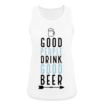 Bier - Frauen Tank Top atmungsaktiv - Weiß - Vorne - Zoe (177cm)