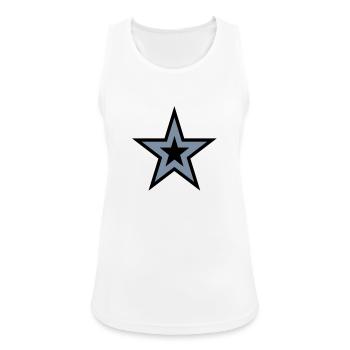 LUCKY STAR - Women's Breathable Tank Top - white - Front - Zoe (177cm)