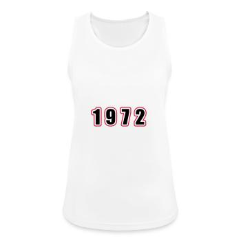 1972 Année Anniversaire - Débardeur respirant Femme - blanc - Devant - Zoe (177cm)