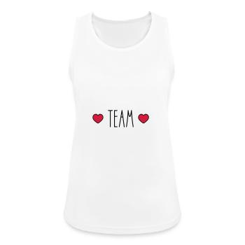 Team Herz - Frauen Tank Top atmungsaktiv - Weiß - Vorne - Zoe (177cm)