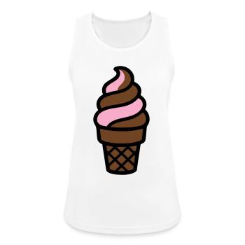 Logo du cornet de glace souple - Débardeur respirant Femme - blanc - Devant - Zoe (177cm)