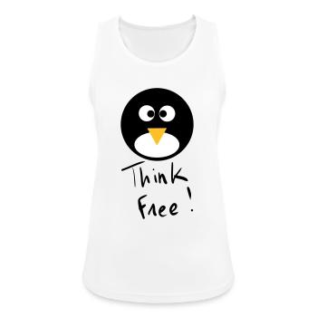 pingoo-002 - Frauen Tank Top atmungsaktiv - Weiß - Vorne - Zoe (177cm)