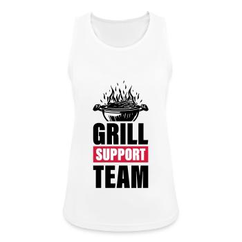 Grill Support Team Grillen - Frauen Tank Top atmungsaktiv - Weiß - Vorne - Zoe (177cm)