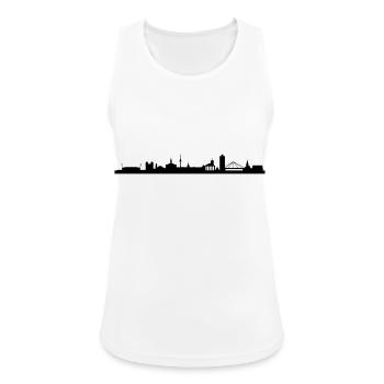 Skyline Karlsruhe 1 - Frauen Tank Top atmungsaktiv - Weiß - Vorne - Zoe (177cm)