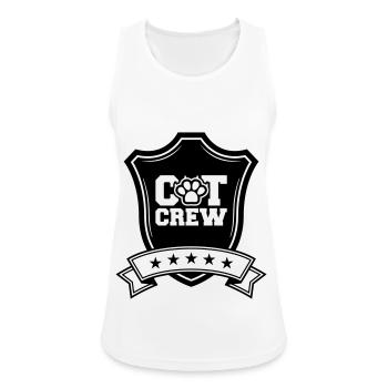 Cat Crew Crest - Women's Breathable Tank Top - white - Front - Zoe (177cm)