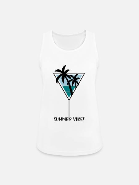 summer vibes - Frauen Tank Top atmungsaktiv - Weiß
