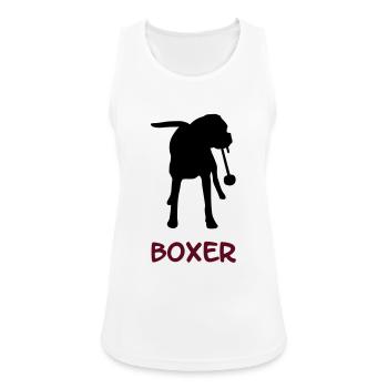 Boxer_2_cb - Frauen Tank Top atmungsaktiv - Weiß - Vorne - Zoe (177cm)