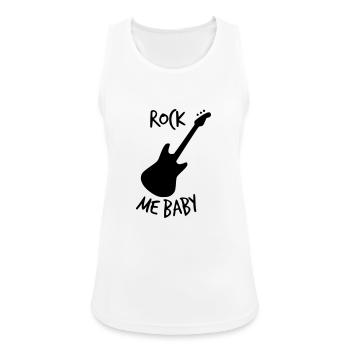 ROCK ME BABY - Frauen Tank Top atmungsaktiv - Weiß - Vorne - Zoe (177cm)