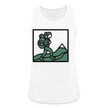 Hiker Backpack Mountains Hiking Women Wanderlust - Women's Breathable Tank Top - white - Front - Zoe (177cm)