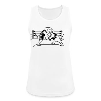 wrestling dog hund - Frauen Tank Top atmungsaktiv - Weiß - Vorne - Zoe (177cm)