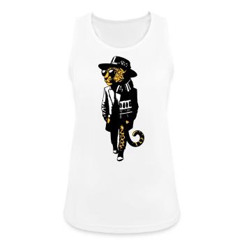 Leoparden-Dandy - Frauen Tank Top atmungsaktiv - Weiß - Vorne - Zoe (177cm)