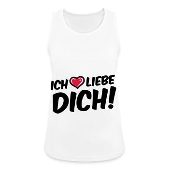 Ich liebe dich herz - Frauen Tank Top atmungsaktiv - Weiß - Vorne - Zoe (177cm)