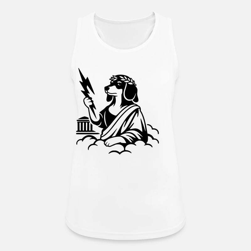 Zeus Wursto's Dachshund - Women's Breathable Tank Top - white