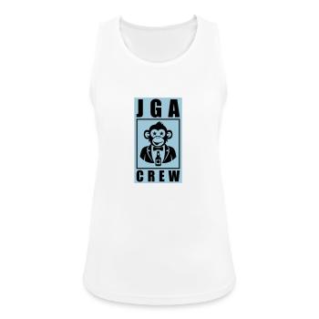 JGA Crew Junggesellenabschied Affe - Frauen Tank Top atmungsaktiv - Weiß - Vorne - Zoe (177cm)