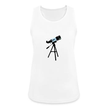 Teleskop, Astronomie - Frauen Tank Top atmungsaktiv - Weiß - Vorne - Zoe (177cm)