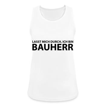 bauherr - Frauen Tank Top atmungsaktiv - Weiß - Vorne - Zoe (177cm)