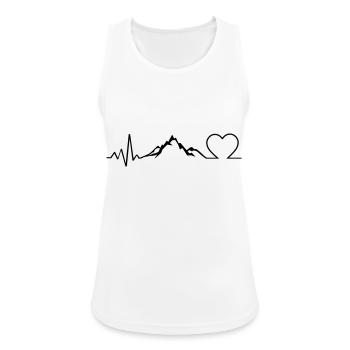 Landschaft - Berge Puls - Frauen Tank Top atmungsaktiv - Weiß - Vorne - Zoe (177cm)