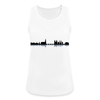 Skyline - Heidelberg - Frauen Tank Top atmungsaktiv - Weiß - Vorne - Zoe (177cm)