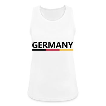 Germany - Frauen Tank Top atmungsaktiv - Weiß - Vorne - Zoe (177cm)