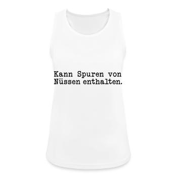 Nüsse - Farbwechsel - Frauen Tank Top atmungsaktiv - Weiß - Vorne - Zoe (177cm)
