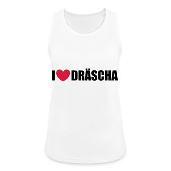 I love Dräscha - Frauen Tank Top atmungsaktiv - Weiß - Vorne - Zoe (177cm)