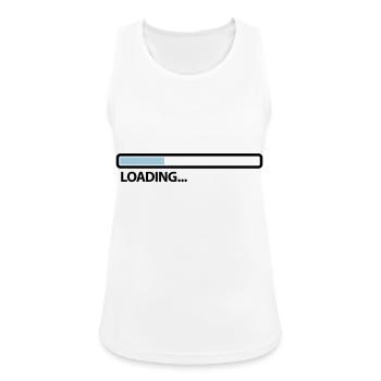 loading_2c - Frauen Tank Top atmungsaktiv - Weiß - Vorne - Zoe (177cm)