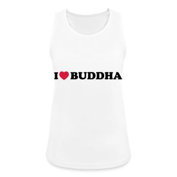 i love Buddha - Débardeur respirant Femme - blanc - Devant - Zoe (177cm)