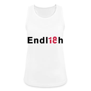 Endlich 18 - Frauen Tank Top atmungsaktiv - Weiß - Vorne - Zoe (177cm)