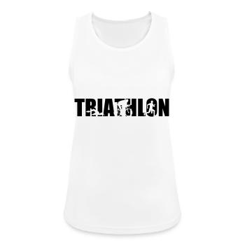 Triathlon - Débardeur respirant Femme - blanc - Devant - Zoe (177cm)