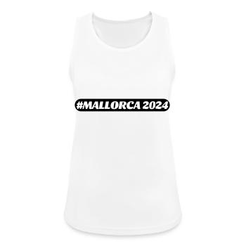 Mallorca 2024 - Frauen Tank Top atmungsaktiv - Weiß - Vorne - Zoe (177cm)