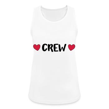 Crew Herz - Frauen Tank Top atmungsaktiv - Weiß - Vorne - Zoe (177cm)