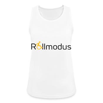 Rollmodus - Frauen Tank Top atmungsaktiv - Weiß - Vorne - Zoe (177cm)
